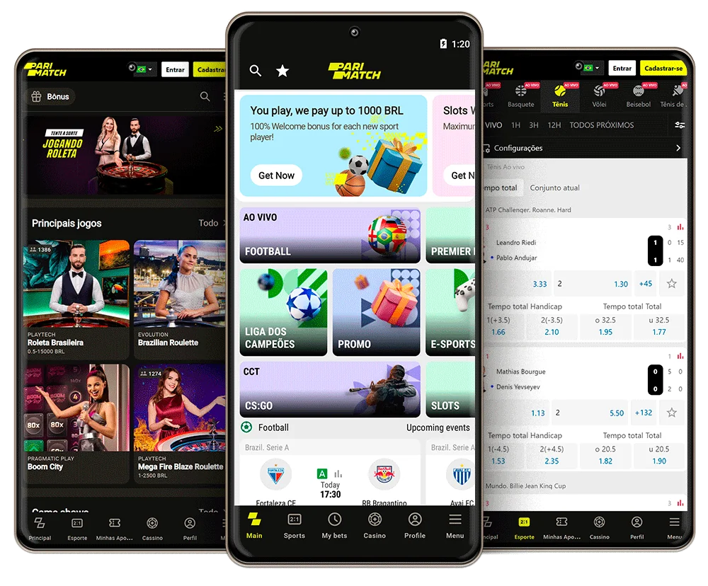 Aplicativo móvel do PariMatch Casino
