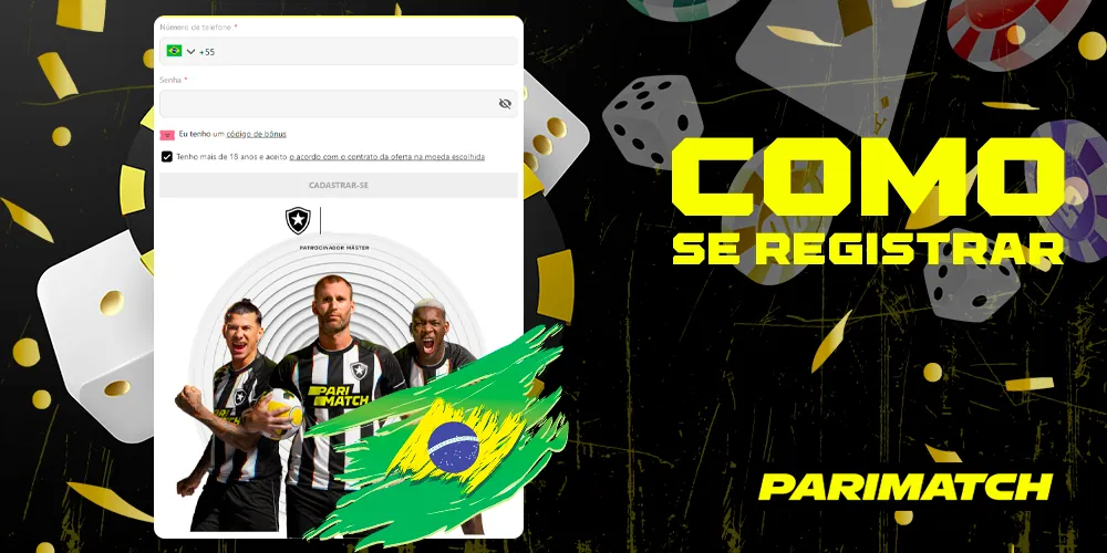 Como se registrar no site de cassino ao vivo